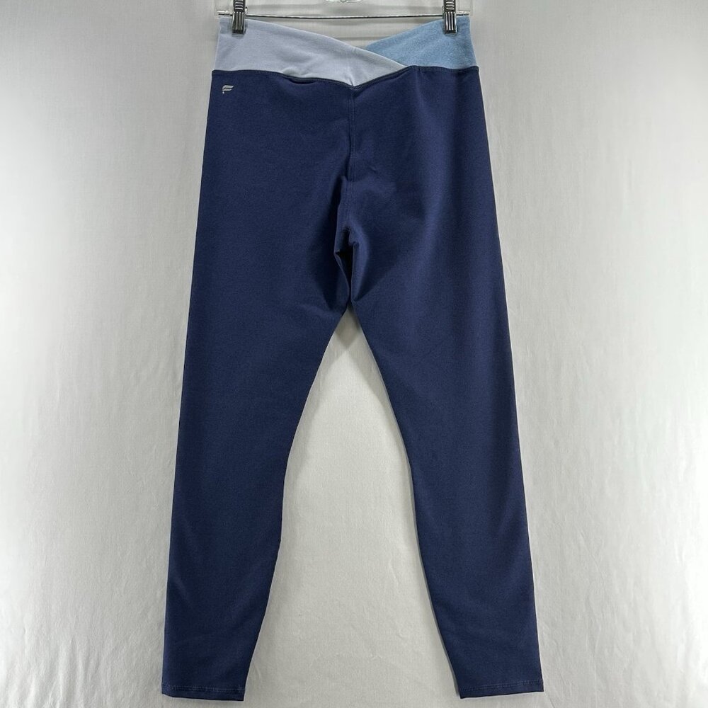Fabletics Winn II Colorblock Crossover V-Waist 7/8 Leggings Women M Blue Heather - Picture 3 of 12